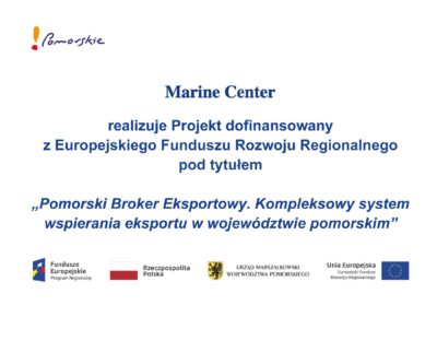 Pomorski Broker Eksportowy. Kompleksowy system wspierania eksportu w województwie pomorskim